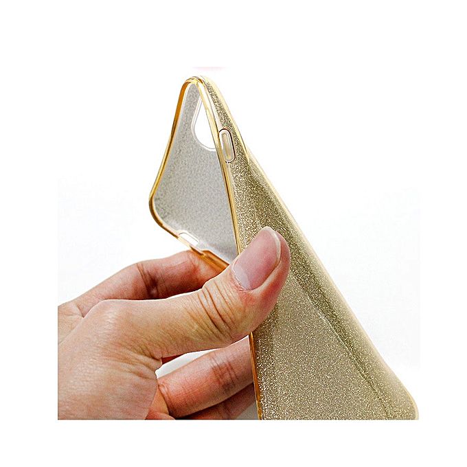Samsung Galaxy J6 2018 Shinning Glitter Soft Back Cover - Gold