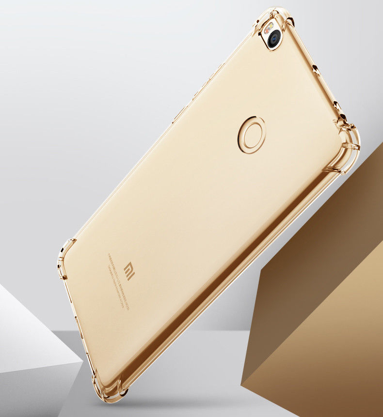 Xiaomi Mi Max 2 Shockproof Transparent Silicone Soft TPU Back Case
