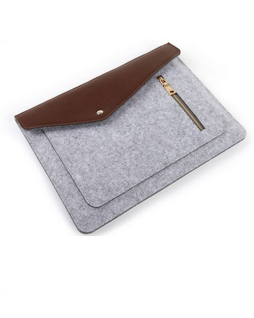 Laptop Sleeve 15.6 Inch Jlyifan Needle Felt Busniess Carrying Sleeve - Silver