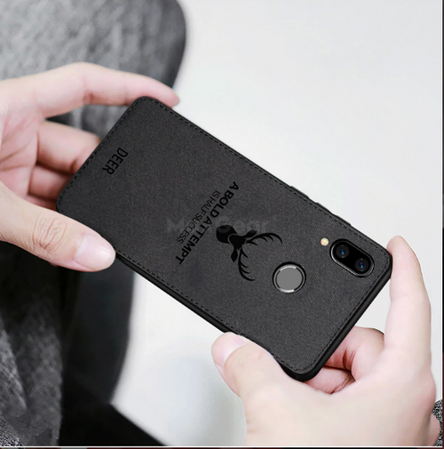 Huawei Nova 3i Leather Pattern Fabric Cover - Black
