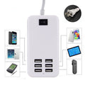 6 Port USB Desktop Multi-Function Fast Wall Charger AC Power Adapter