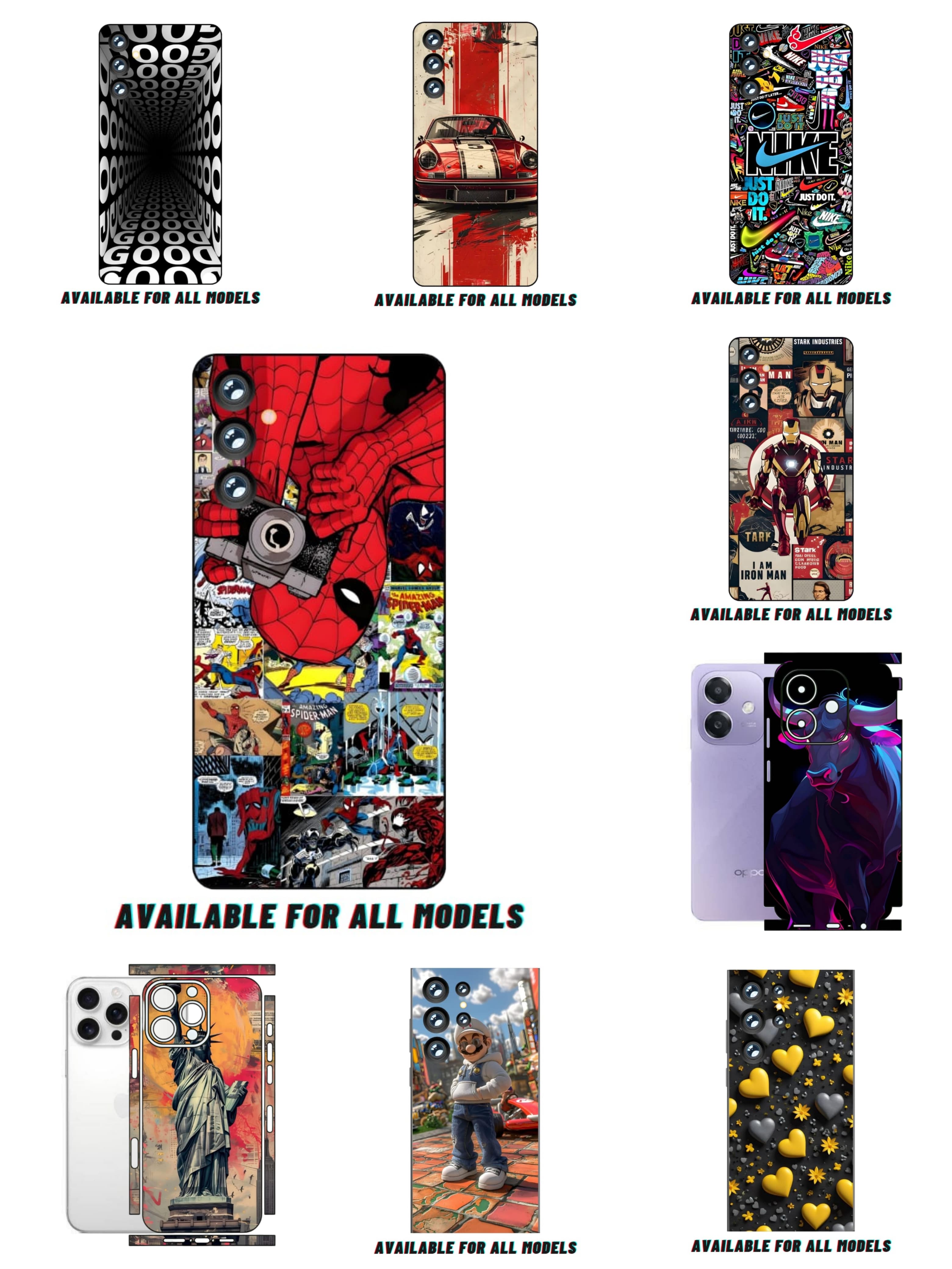 Print Back Full Body Skin Wrap for All Models