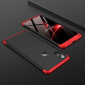 Xiaomi Mi Mix 2s Shockproof 3 in 1 Full Body 360 Protection Case Cover - Black & Red
