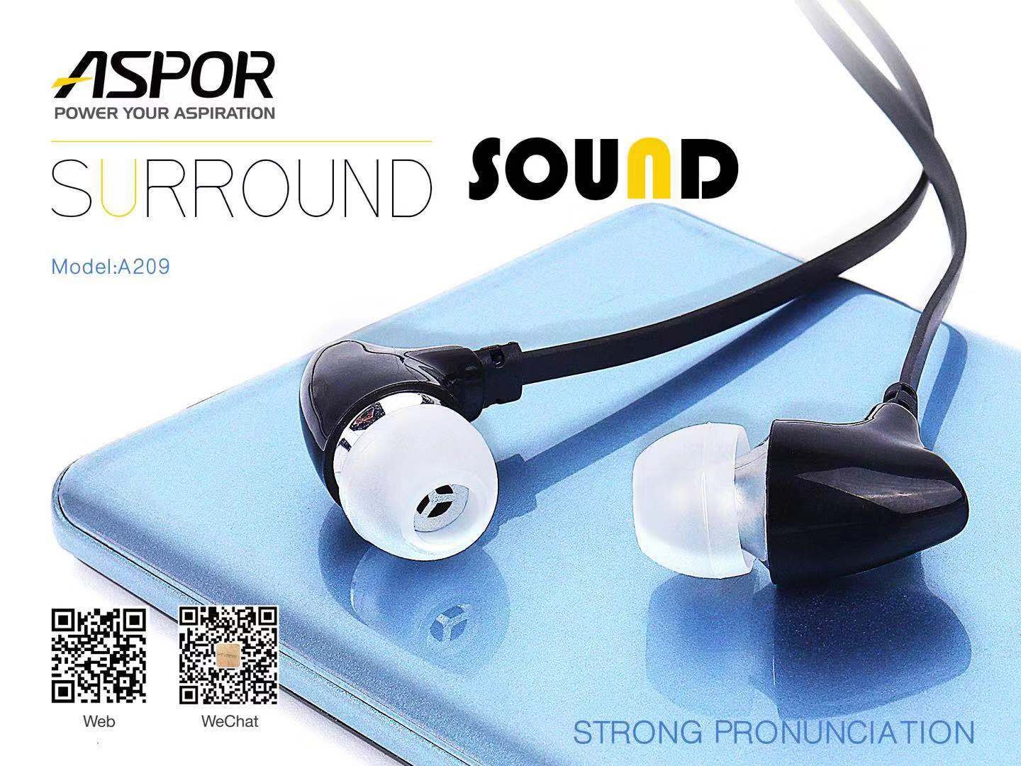 Aspor A209 Wired Stereo Comfortable Earphone