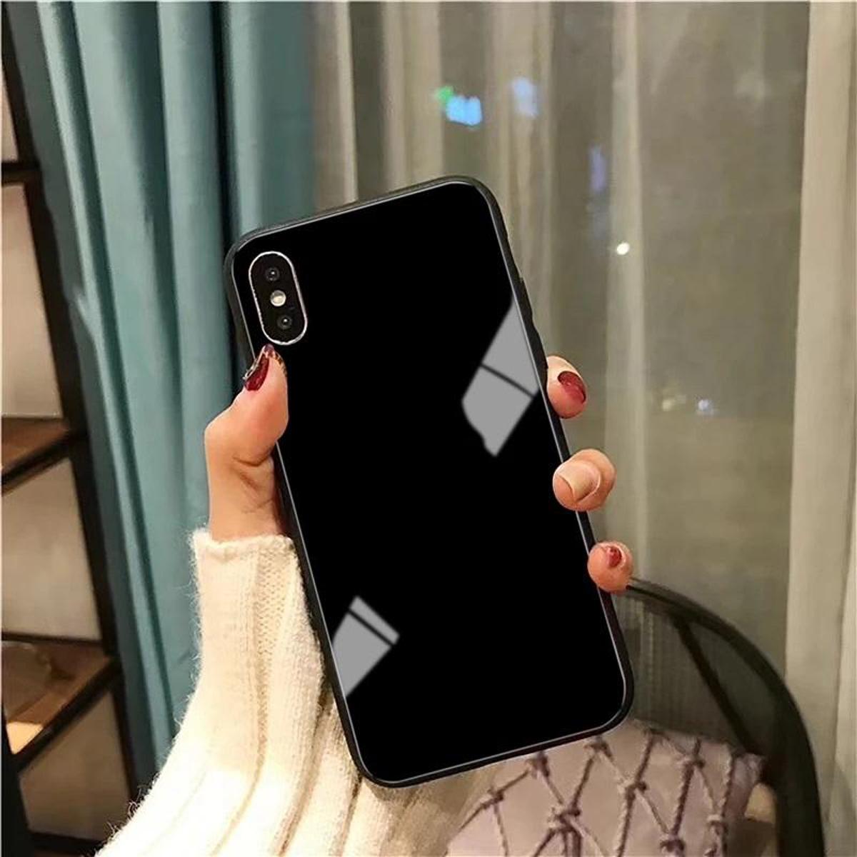 iPhone X Cover Shockproof Soft Edges Tempered Glass Back Cover