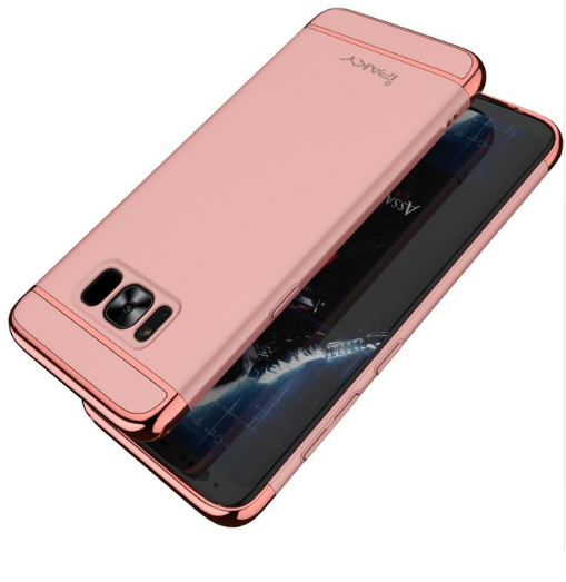 Samsung Galaxy S8 Plus Hard PC Electroplating 3 in 1 Back Cover - Rose Gold