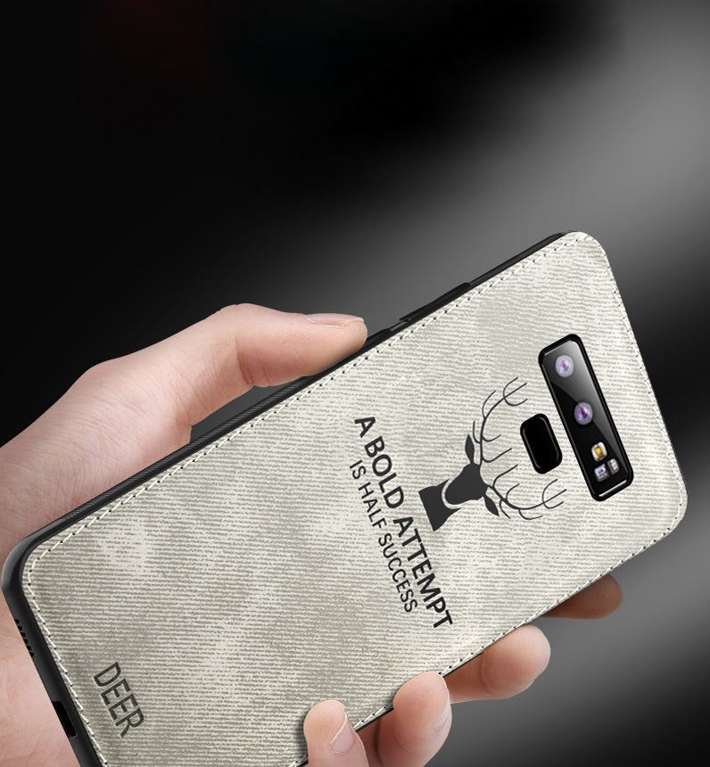 Samsung Galaxy Note 9 Vintage Leather Fabric Texture Back Cover