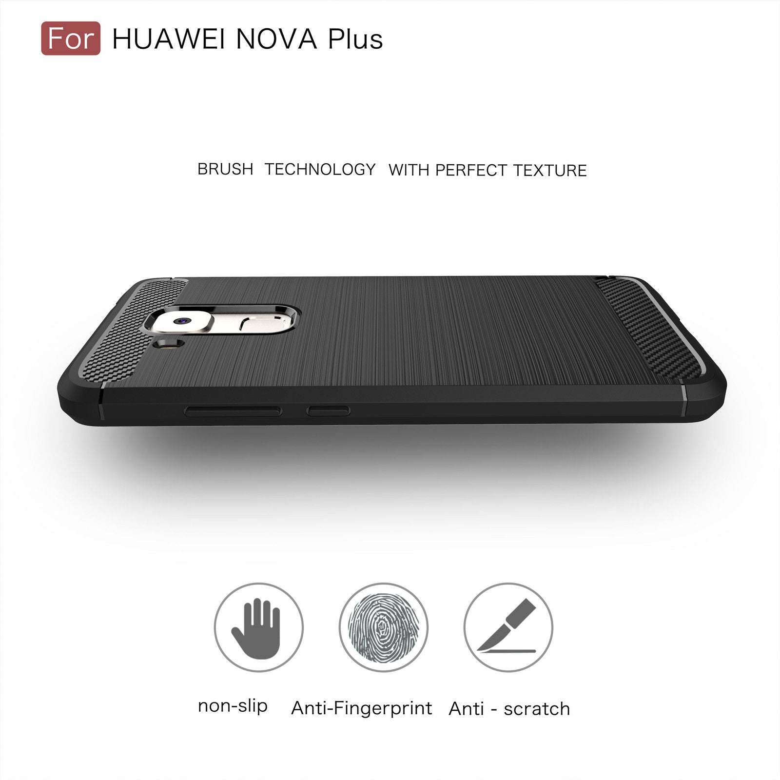 Hybrid Shockproof Brushed TPU Soft Rubber Case Cover For Huawei Nova