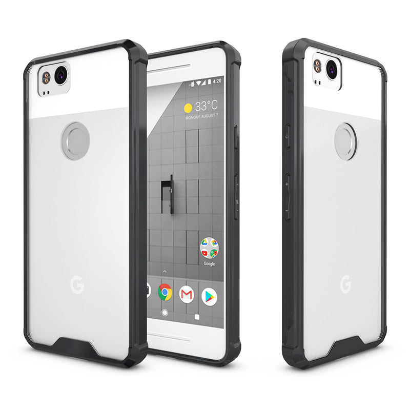 Google Pixel 2 XL Shockproof Hybrid Clear Bumper Case Cover