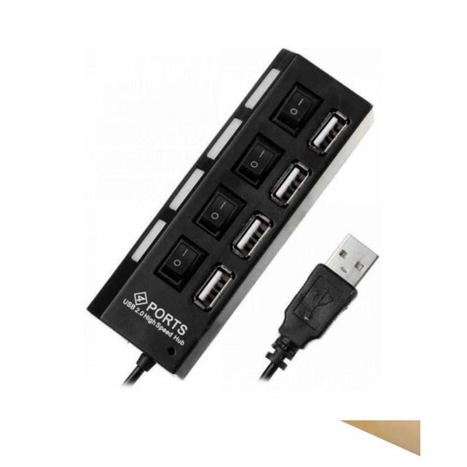 USB HUB 4 Ports 2.0 with Button