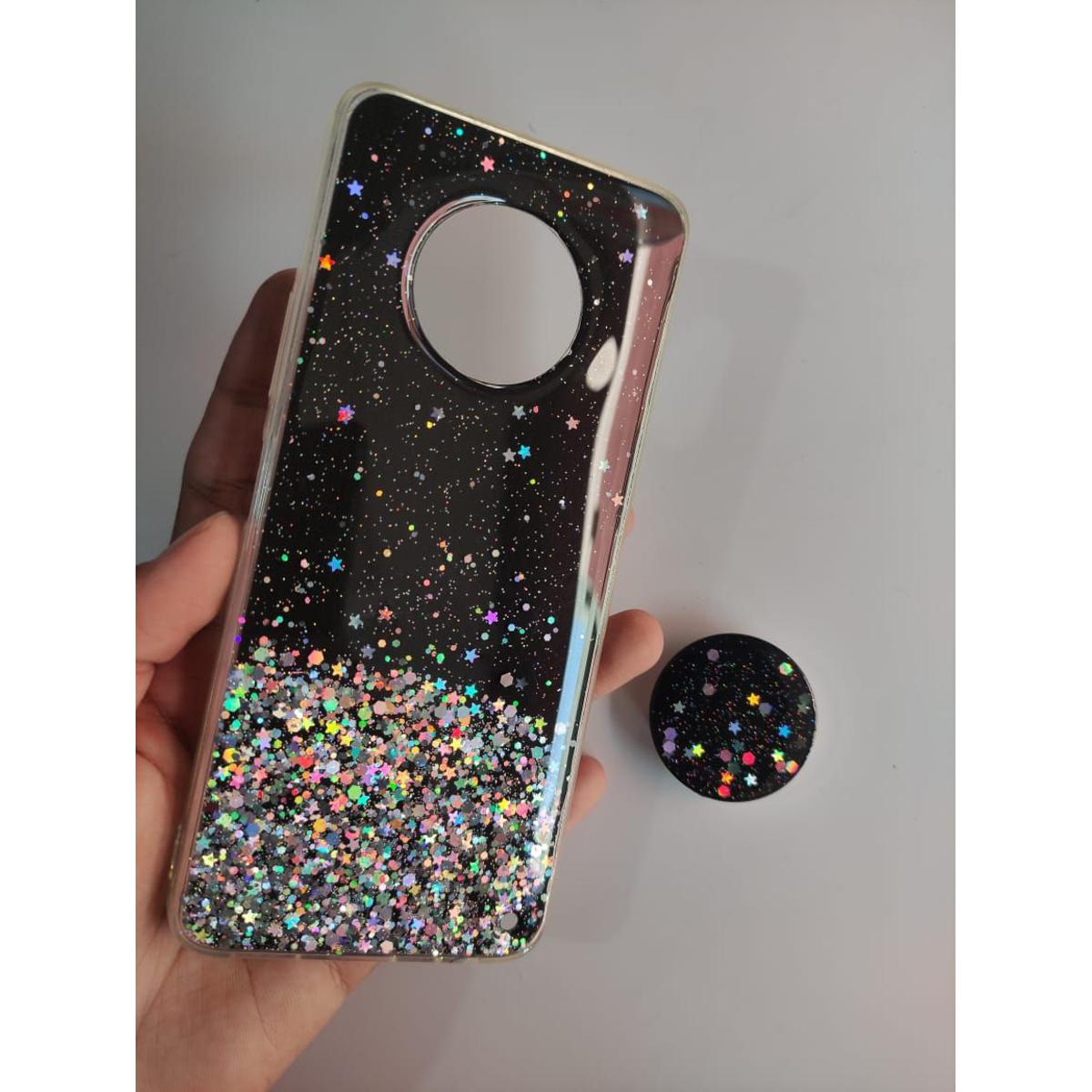 Infinix Note 7 Fancy Soft Silicone Crystal Hook Back cover