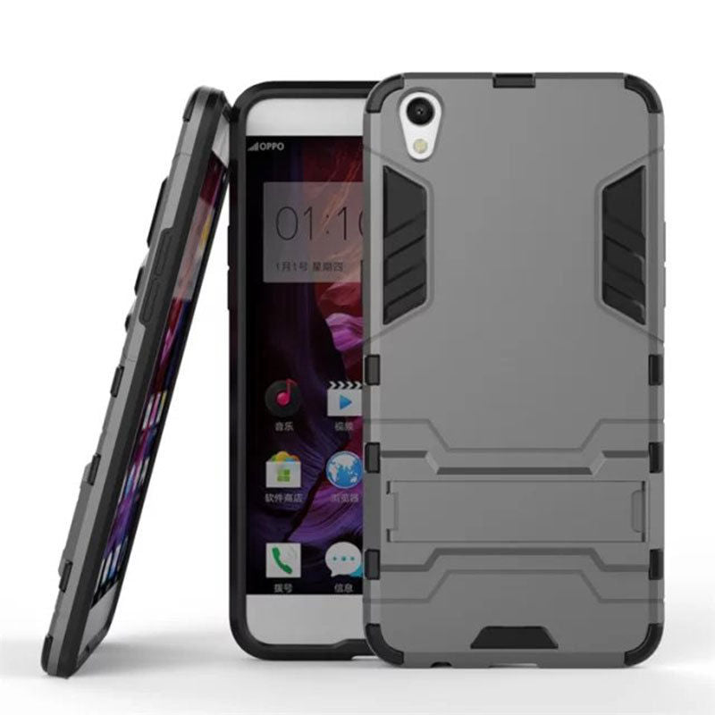 Dual Layer Shockproof Armor Rugged Rubber Hybrid Hard Case Cover For Oppo F1s