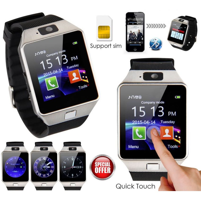 Smart Watch With GSM Slot Bluetooth Supported For iOS Android Smart Phones