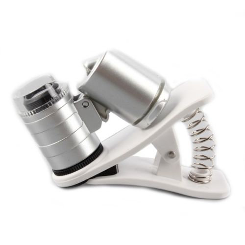 60X Zoom Mobile Phone Camera Optical LED UV Clip Magnifier Microscope Micro Lens