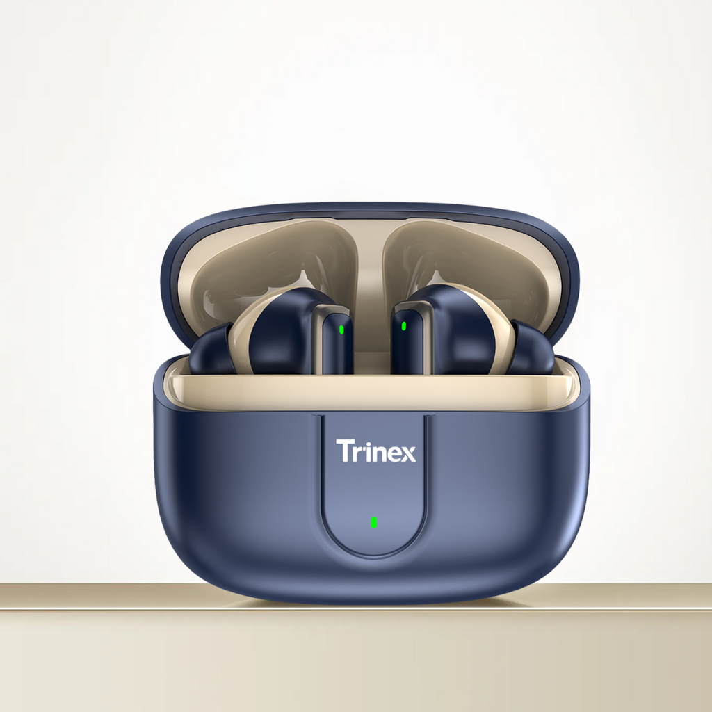Trinex PowerPods Wireless AirPods with Pouch Stereo Sound and Long Battery Life | Voice Changing Feature