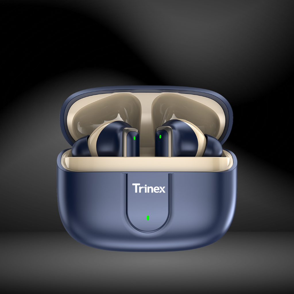 Trinex PowerPods Wireless AirPods with Pouch Stereo Sound and Long Battery Life | Voice Changing Feature