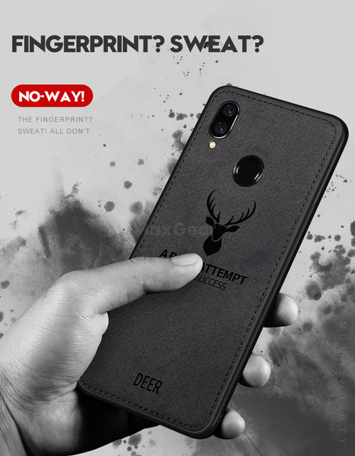 Huawei Nova 3i Leather Pattern Fabric Cover - Black