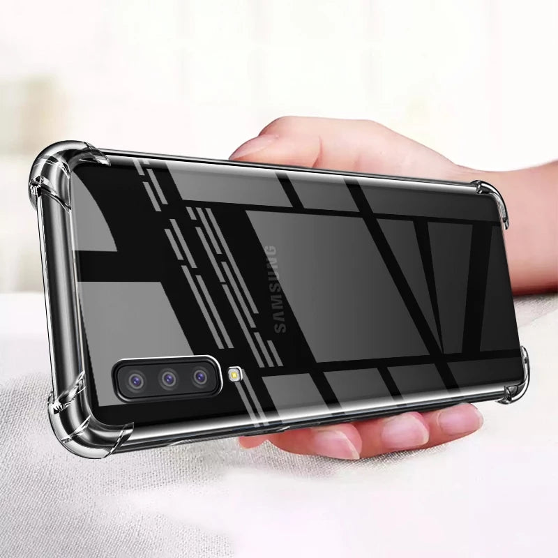 Samsung A70 Shockproof Transparent Airbag Soft Silicone Case Cover