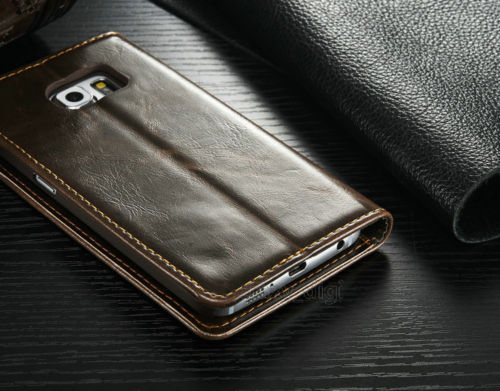 Luxury Leather Magnet Wallet Cover Case for Samsung Galaxy Note Edge