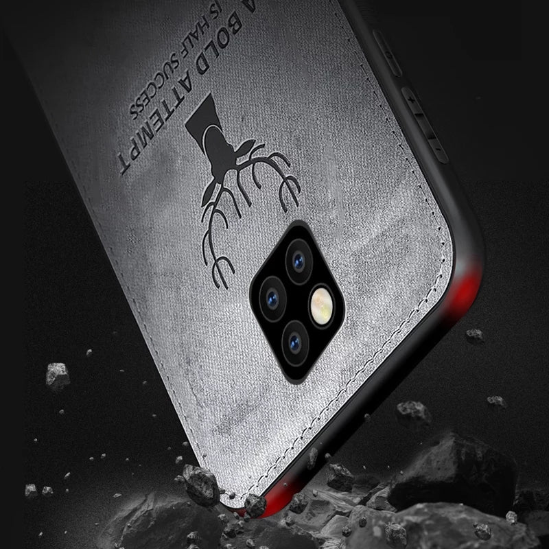 Huawei Mate 20 Pro Cover Premium Quality Soft Fabric Clothe Texture Cover