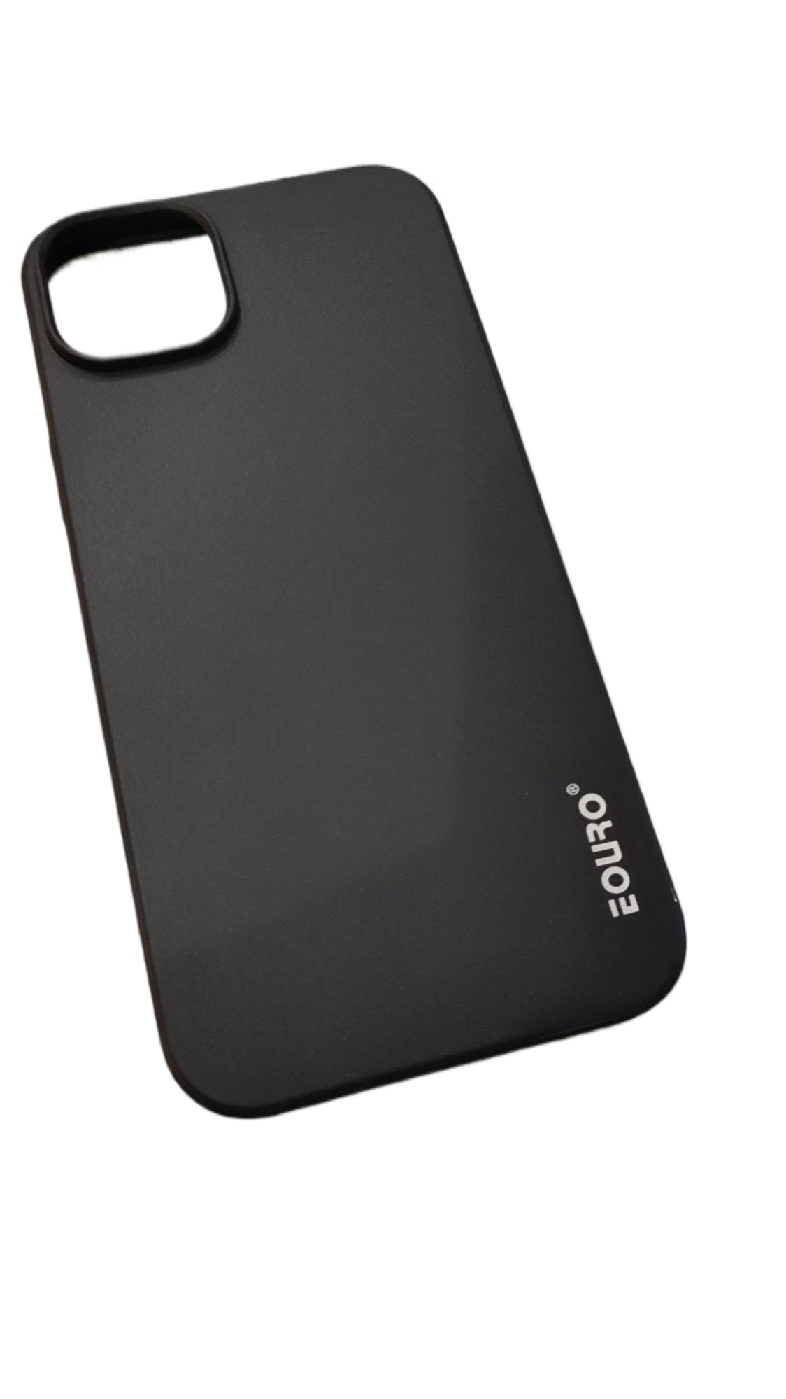 EOURO iPhone 15 Plus Max Matte Black Camera Protection Silicone Case