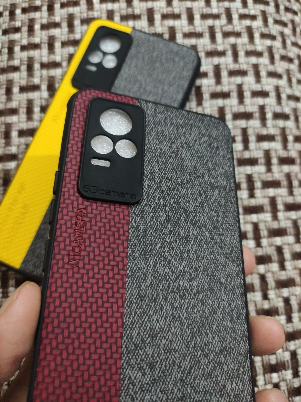 Vivo V21E 4G Soft Silicone Fabrics Stripe Design Back Cover