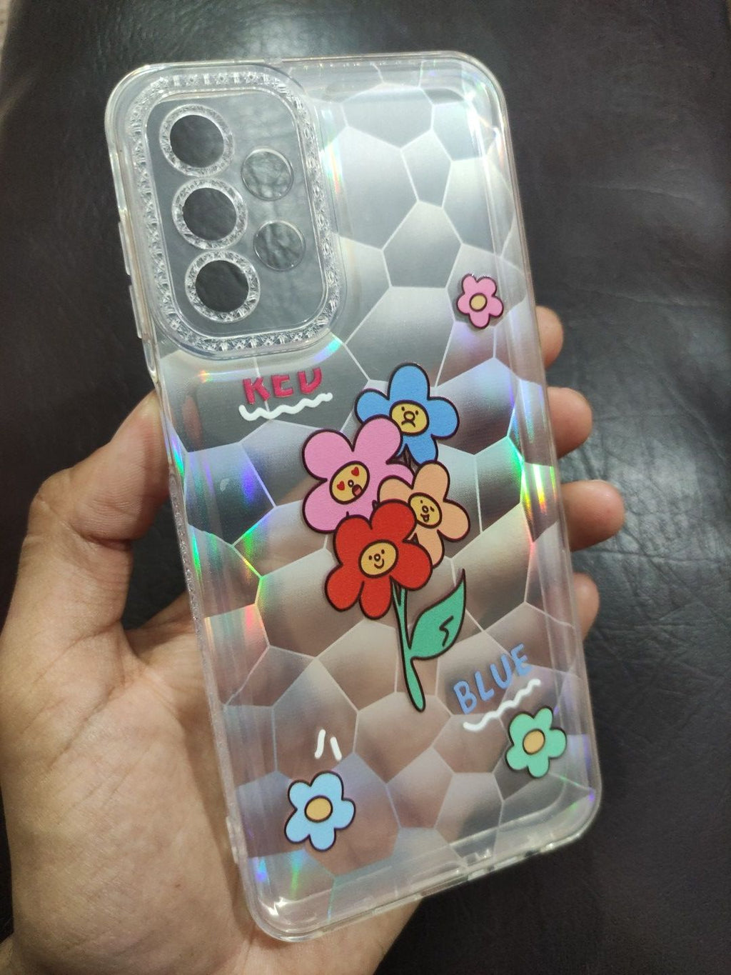 Samsung Galaxy A23 Fancy Soft TPU Transparent Random Design Back Cover