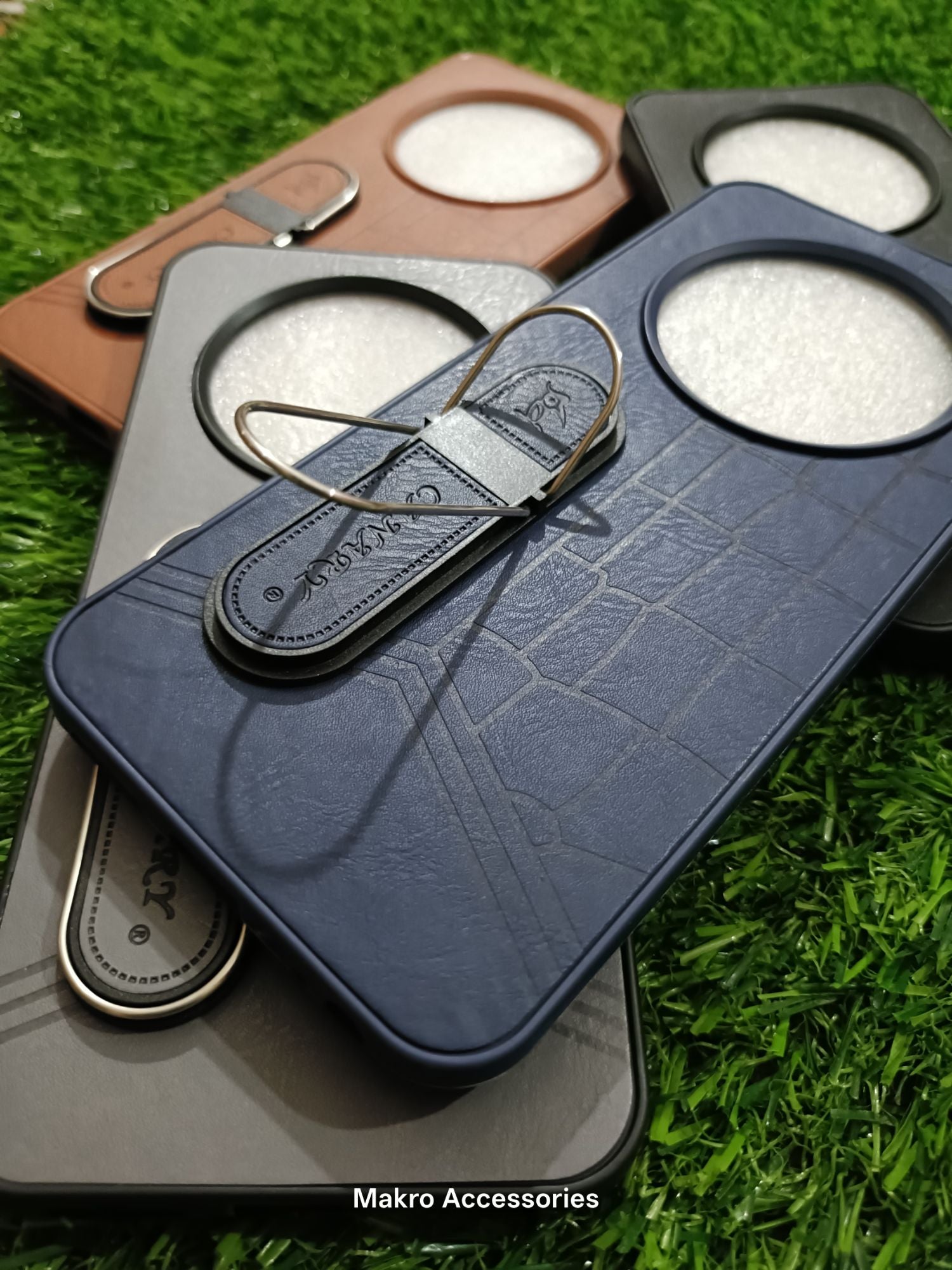 Tecno Spark 30C Soft Silicone Leather Design Dual Kickstand Back Cover