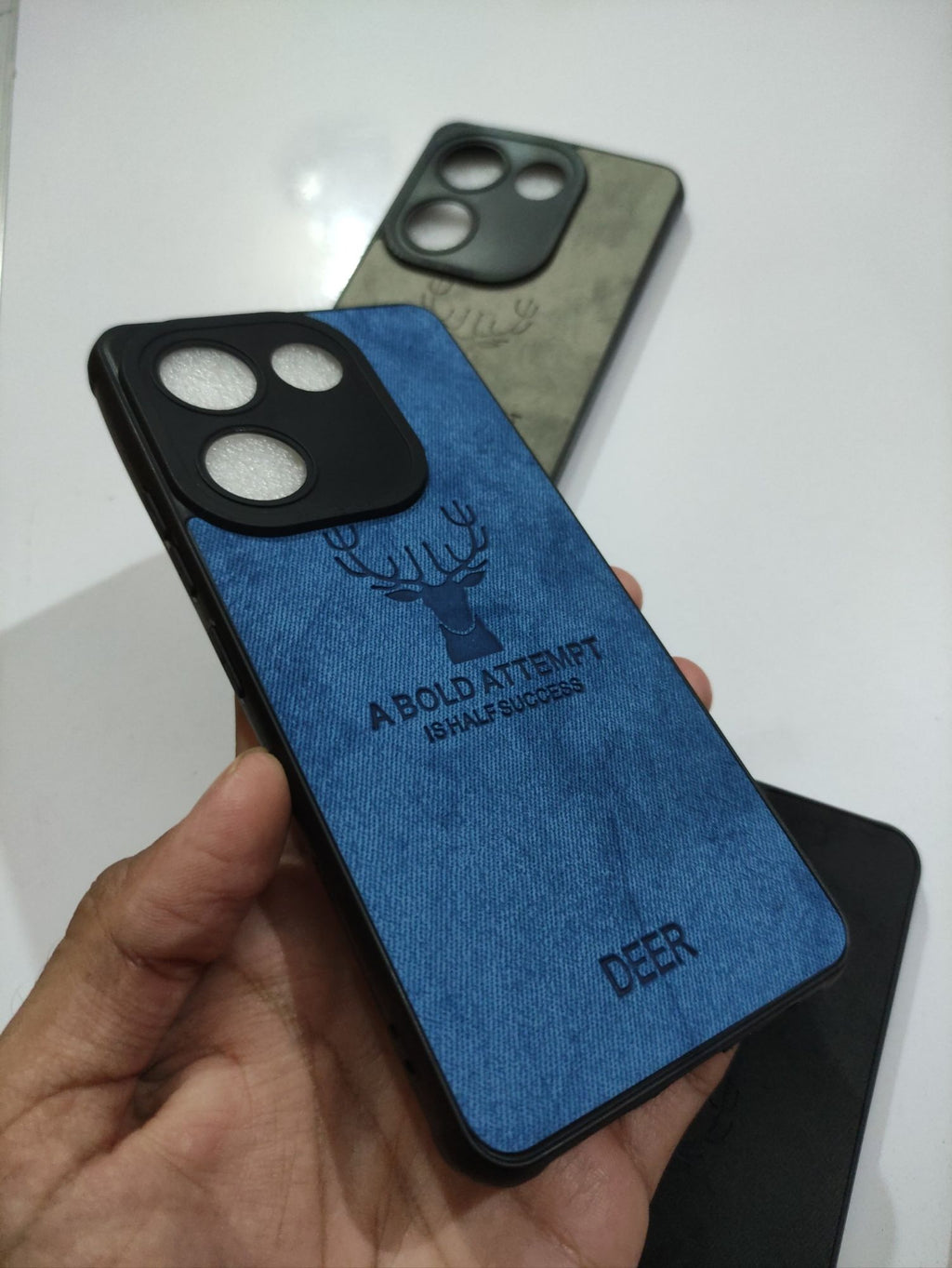 Tecno Camon 20 Soft Silicone Deer Fabric Back Cover