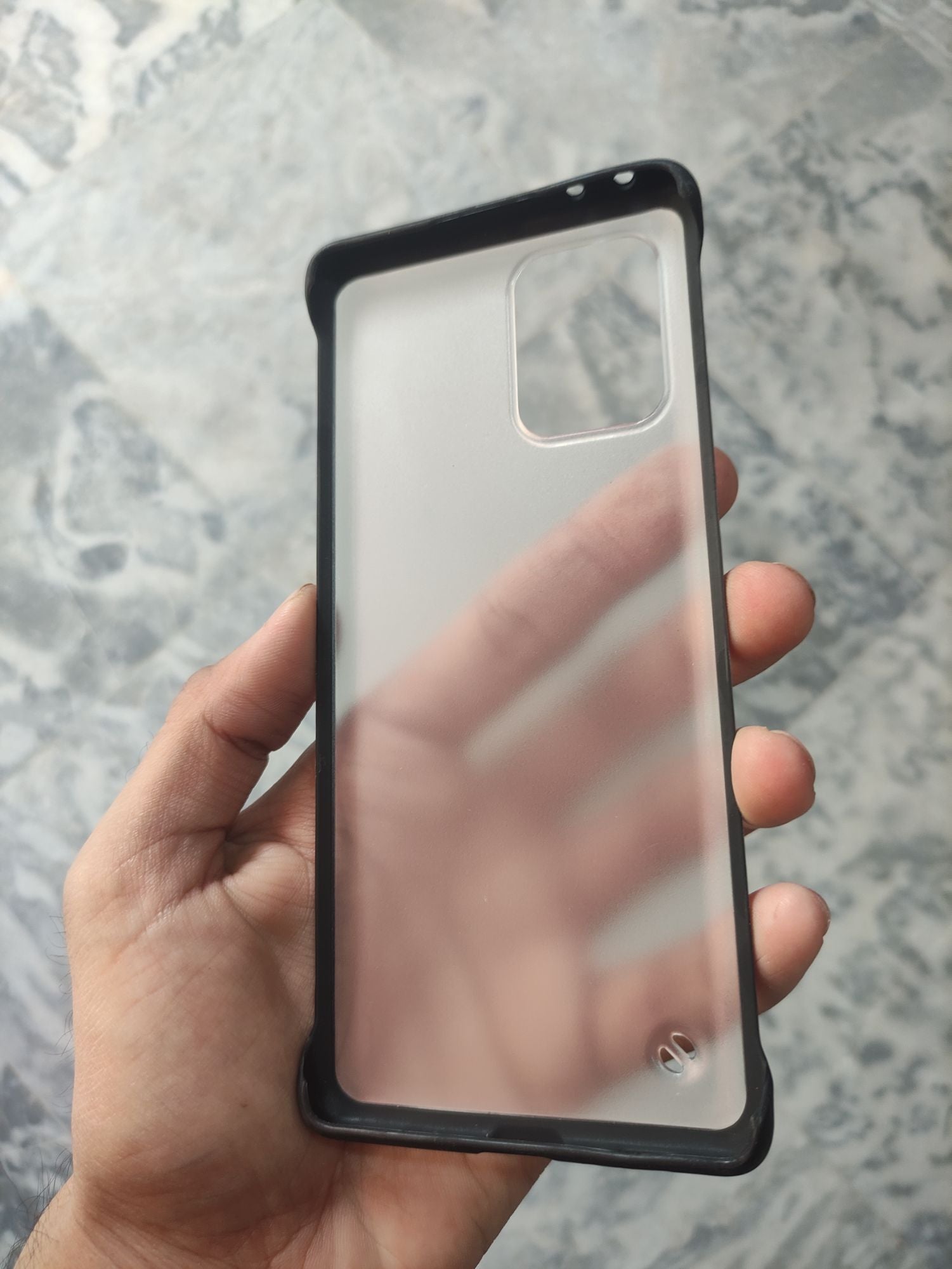 Samsung Galaxy A91 Transparent Matt Frameless Back Cover