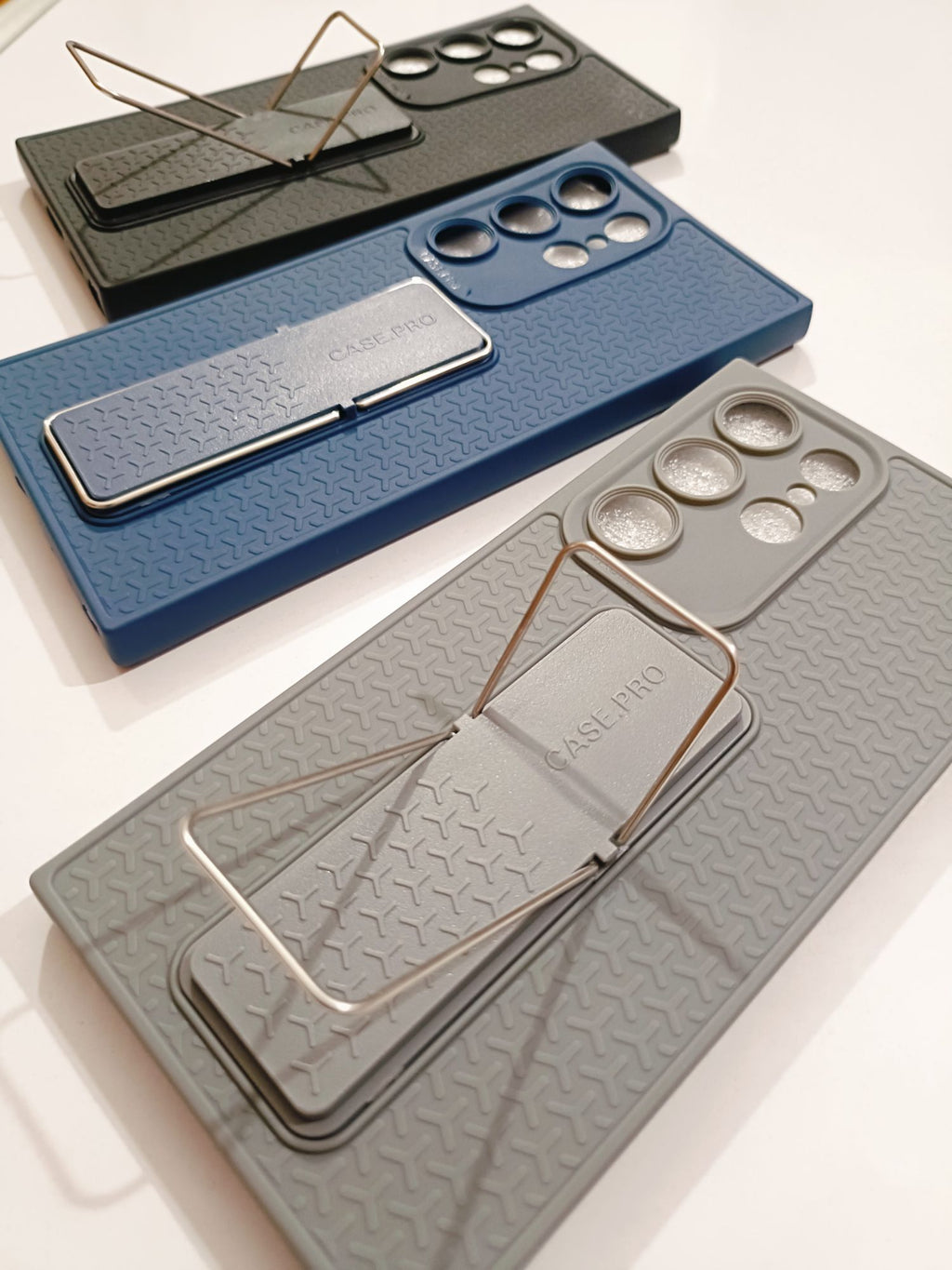 Samsung Galaxy S24 Ultra Soft Silicone Kickstand Case Pro Back cover