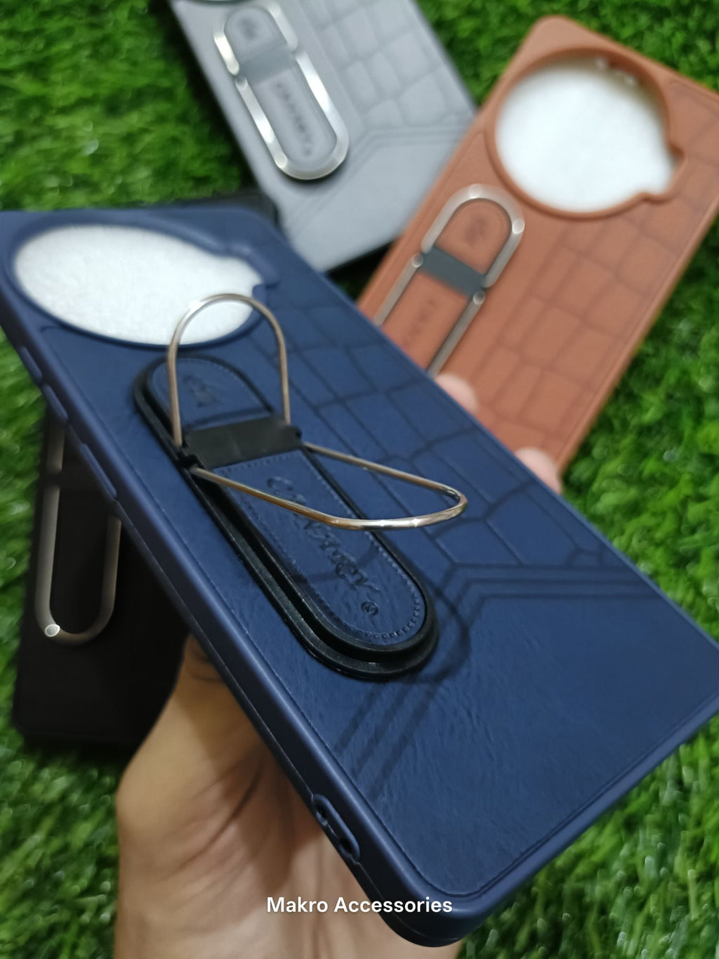 Tecno Camon 30 Pro Soft Silicone Leather Design Dual Kickstand Back Cover