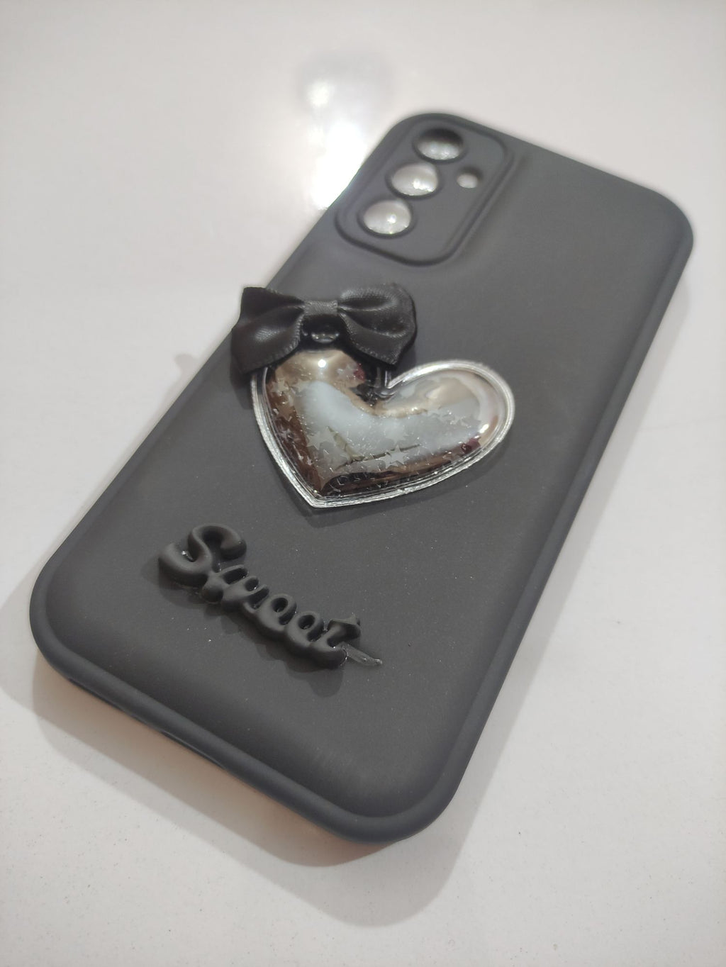 Samsung Galaxy A34 Fancy Soft Silicone 3D Sweet Heart Back Cover