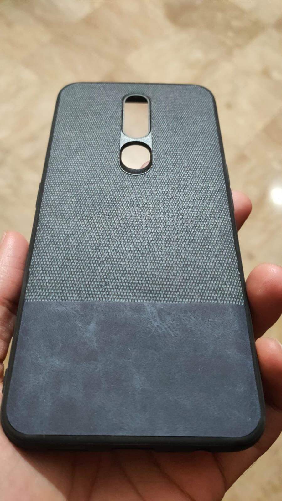Oppo F11 Pro Premium Quality Real Fabric & Leather Back Case
