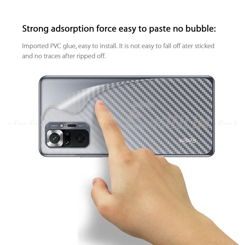 Redmi Note 11 Carbon Fiber Pattern Transparent Back Protective Sheet