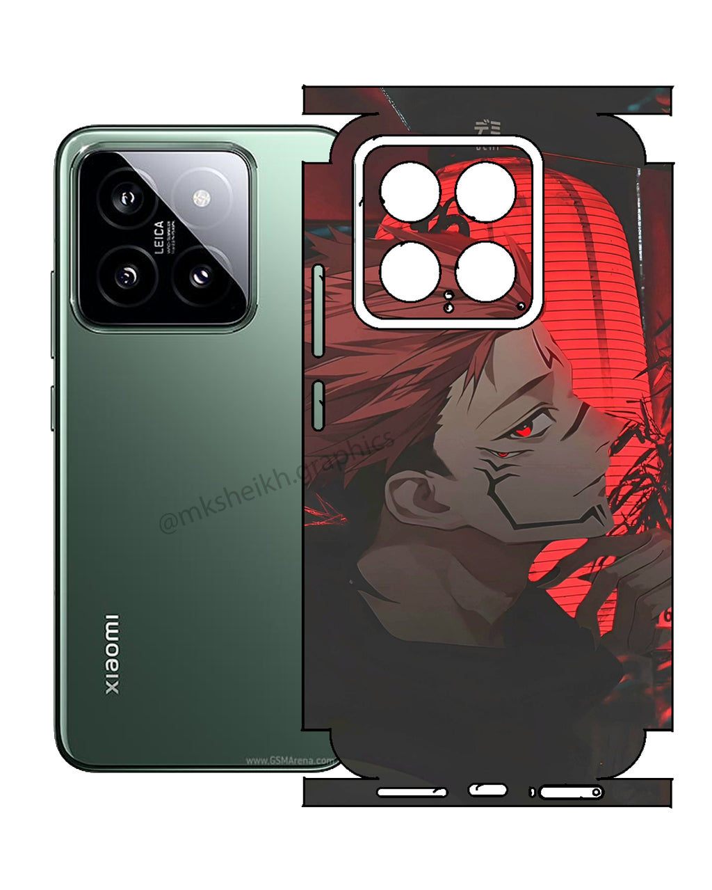 Xiaomi 14 Premium Quality Print Back Full Body Skin Wrap
