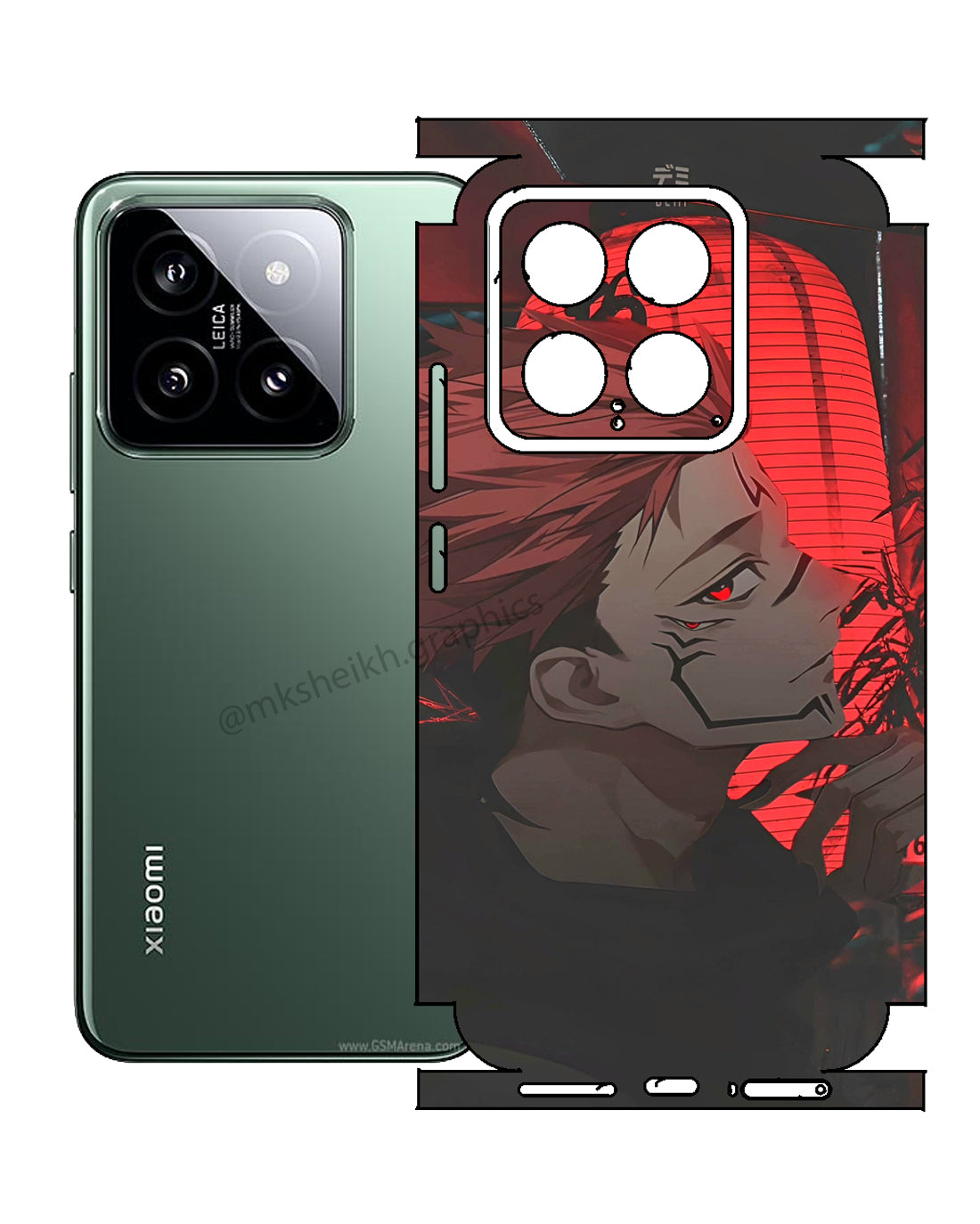 Xiaomi 14 Premium Quality Print Back Full Body Skin Wrap