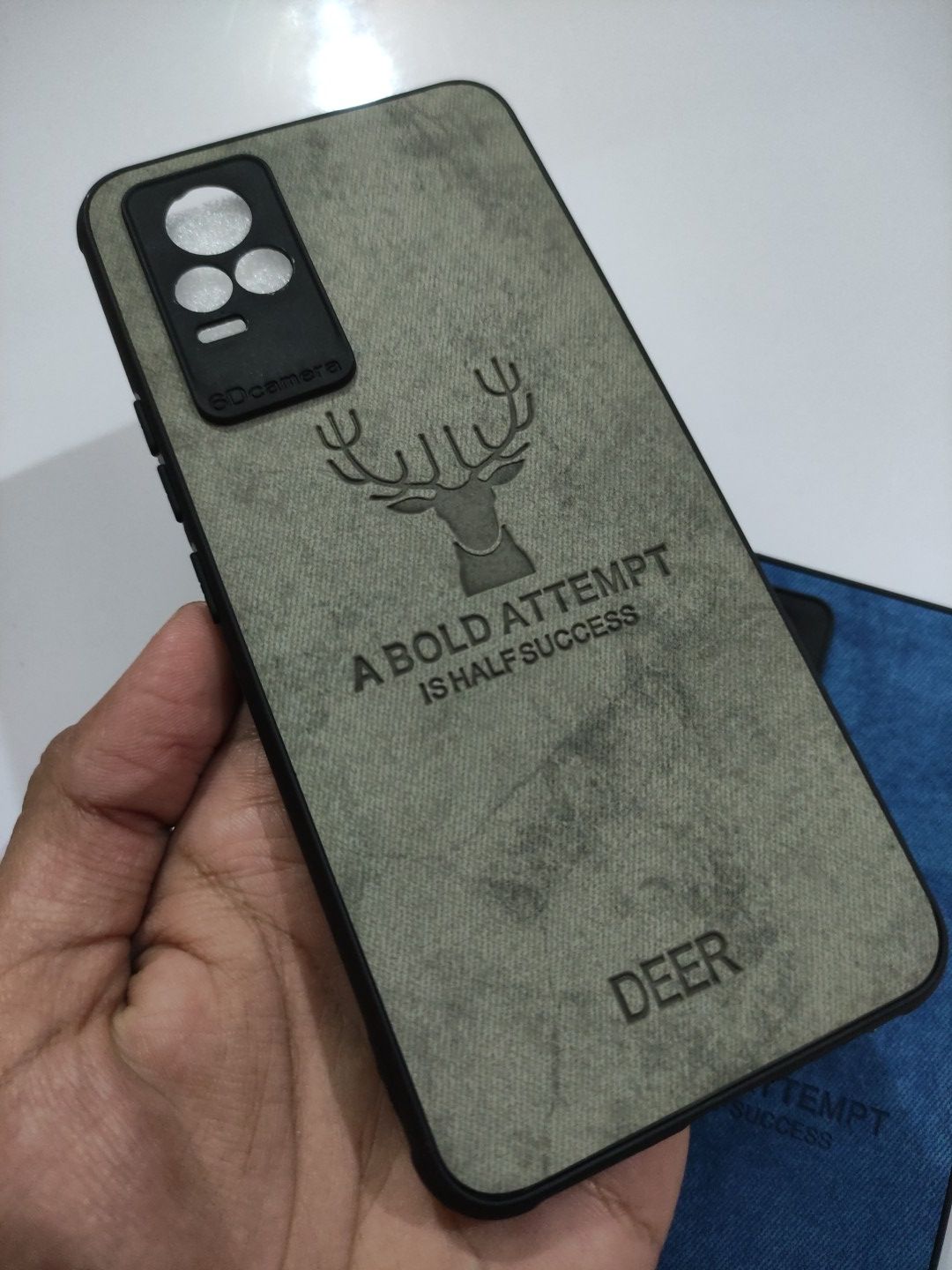 Vivo V21E 4G Soft Silicone Deer Fabric Back Cover