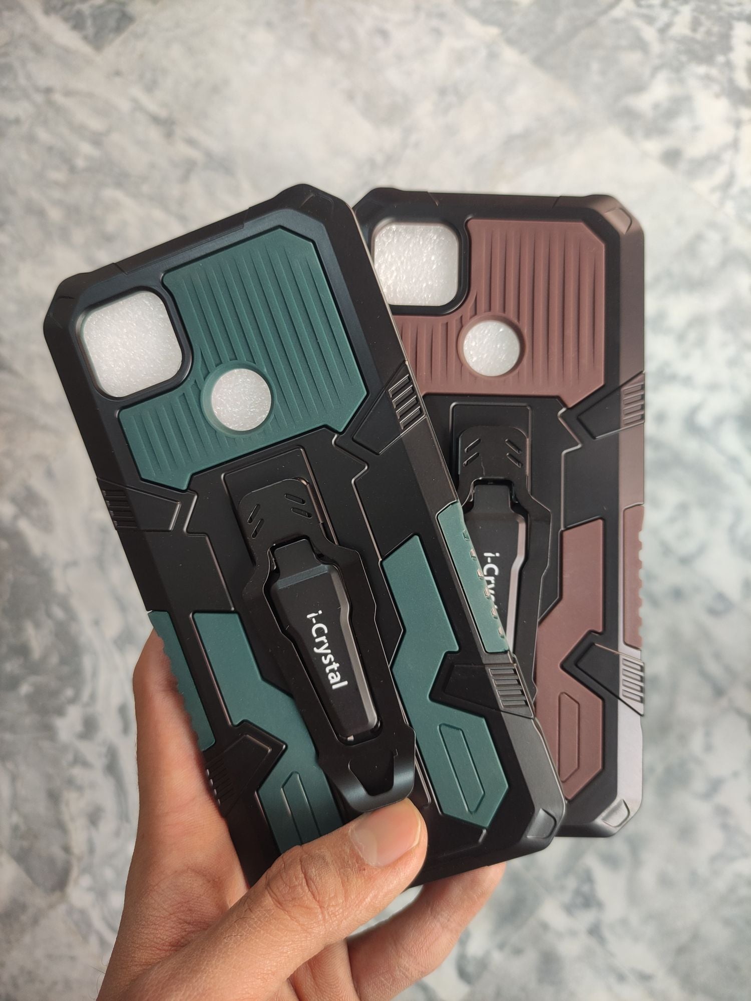 Xiaomi Redmi 9C Shockproof Dual layered Clipper back cover