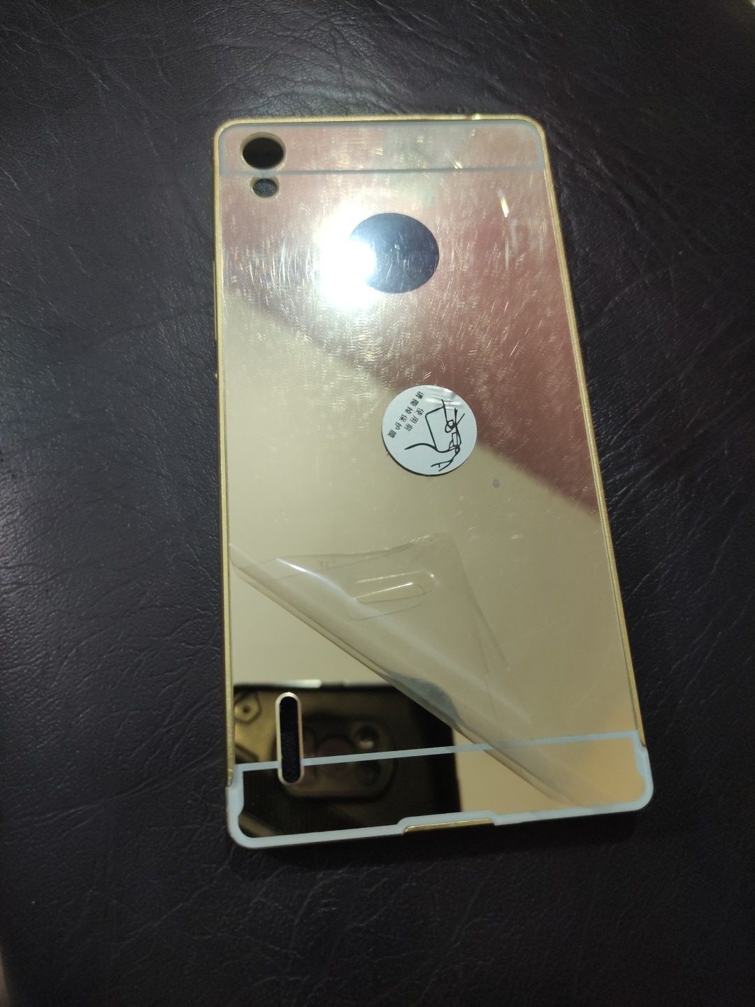 Huawei P7 Aluminium Gold Plated Mirror Back Cover