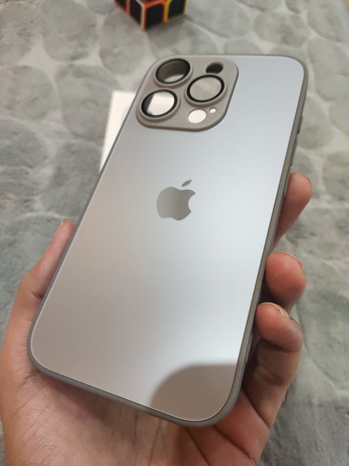 iPhone 15 Pro AG Glass Titanium Grey Camera Lens Case
