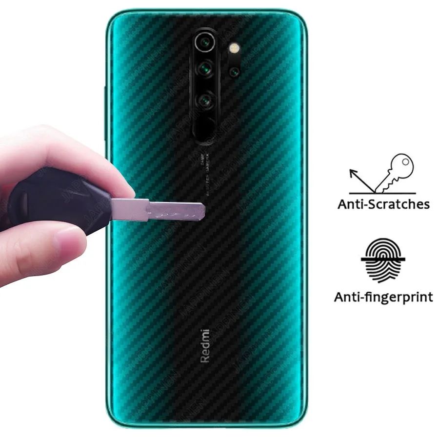 Redmi Note 8 Pro Carbon Fiber 3D Pattern Transparent Back Sheet
