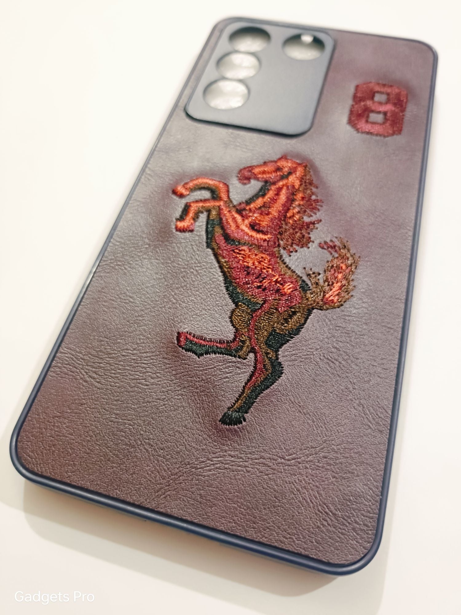 Vivo V27E Soft Silicone Embroidery Polo Design Back Cover