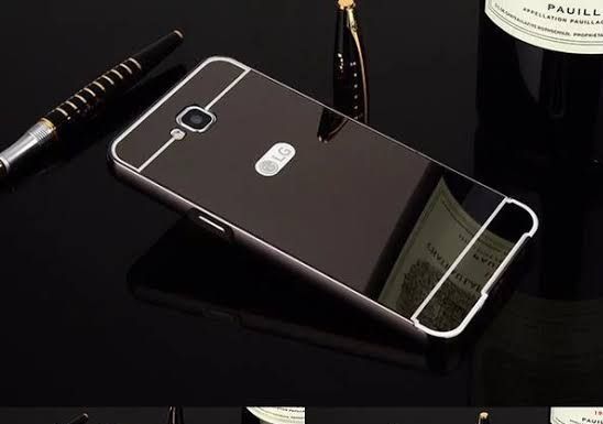 LG G Pro Lite Aluminium Frame Silver Plated Mirror Back Cover
