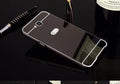 LG G Pro Lite Aluminium Frame Silver Plated Mirror Back Cover