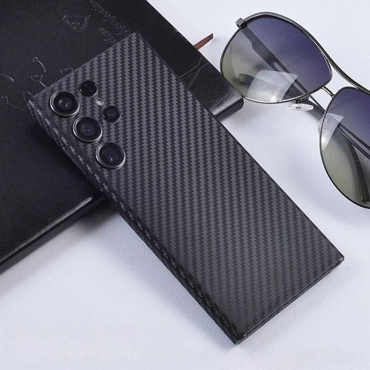 Samsung S23 Ultra Carbon Fiber Black Full Body Wrap
