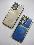 Tecno Camon 19 PU Golden Stripe Design Back Cover
