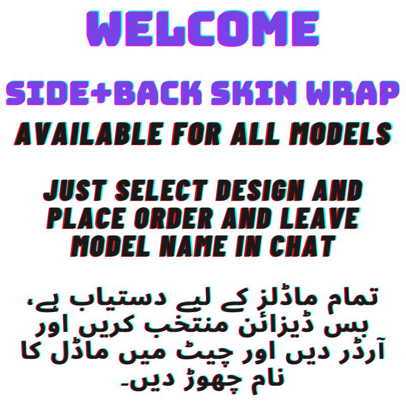 Available for All Mobiles Print Back Full Body Skin Multiple Designs