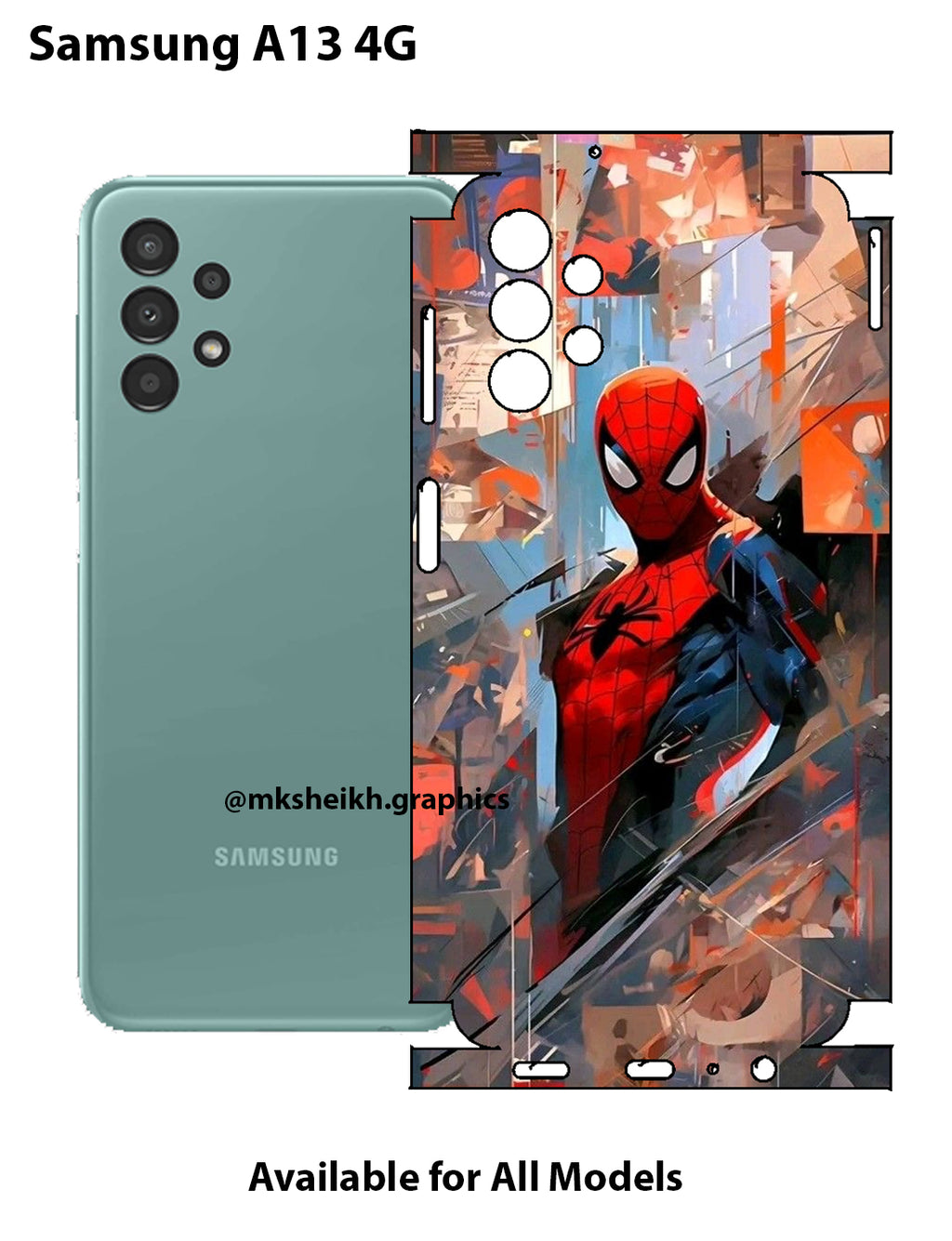 Samsung A13 Print Back Full Body Skin Wrap