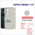 Oppo Reno 11F Premium Quality Clear Carbon Fiber Back Sheet